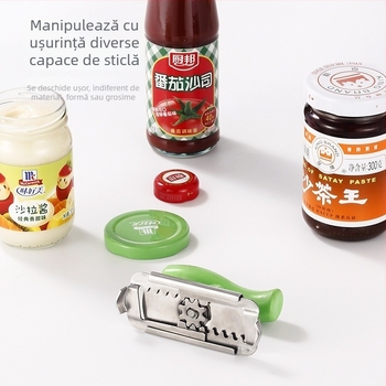 Deschizător multifuncțional din oțel inoxidabil pentru capace, conserve și sticle