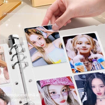 Album de cărți star pentru Polaroid și carduri poștale, album foto cu pagini detașabile și grilă 1-4-9 (A4/A5)