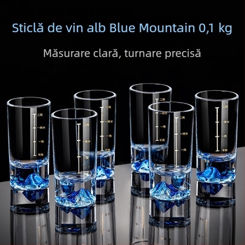Lan Liya pahar din cristal pentru băuturi spirtoase cu dozator, design Blue Mountain, capacitate peste 1 L