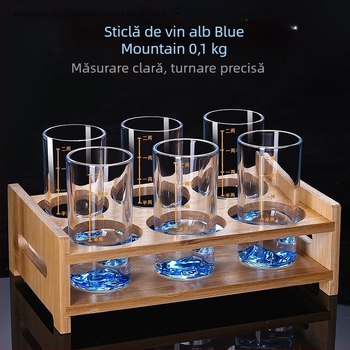 Lan Liya pahar din cristal pentru băuturi spirtoase cu dozator, design Blue Mountain, capacitate peste 1 L