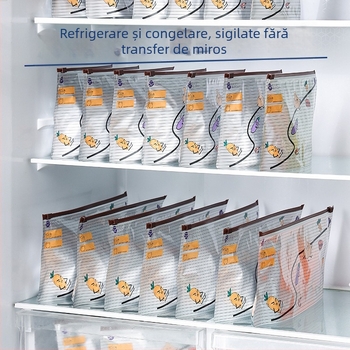 Pungi de conservare din folie de aluminiu cu ioni de argint pentru refrigerare și congelare a fructelor de mare, a cărnii, a puiului și a raței, sigilate antibacterian