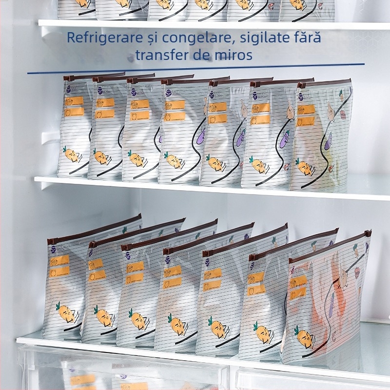 Pungi de conservare din folie de aluminiu cu ioni de argint pentru refrigerare și congelare a fructelor de mare, a cărnii, a puiului și a raței, sigilate antibacterian