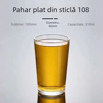 Cană de bere din sticlă cu pereți drepți, 201–300 ml, imprimare a logo-ului