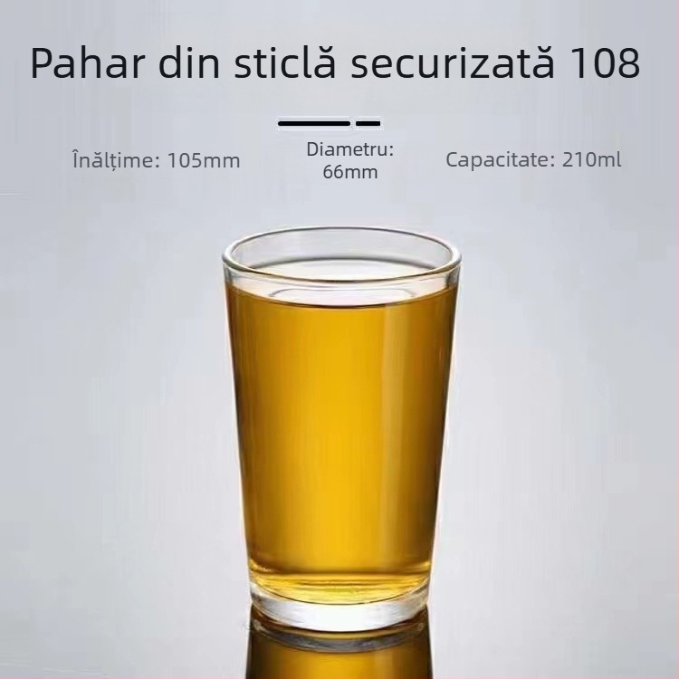 Cană de bere din sticlă cu pereți drepți, 201–300 ml, imprimare a logo-ului