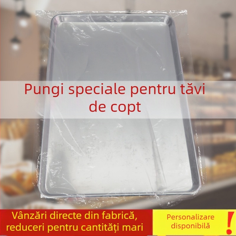 Pungă transparentă de unică folosință pentru pâine și tăvi de copt, protecție împotriva prafului și menținerea prospețimii