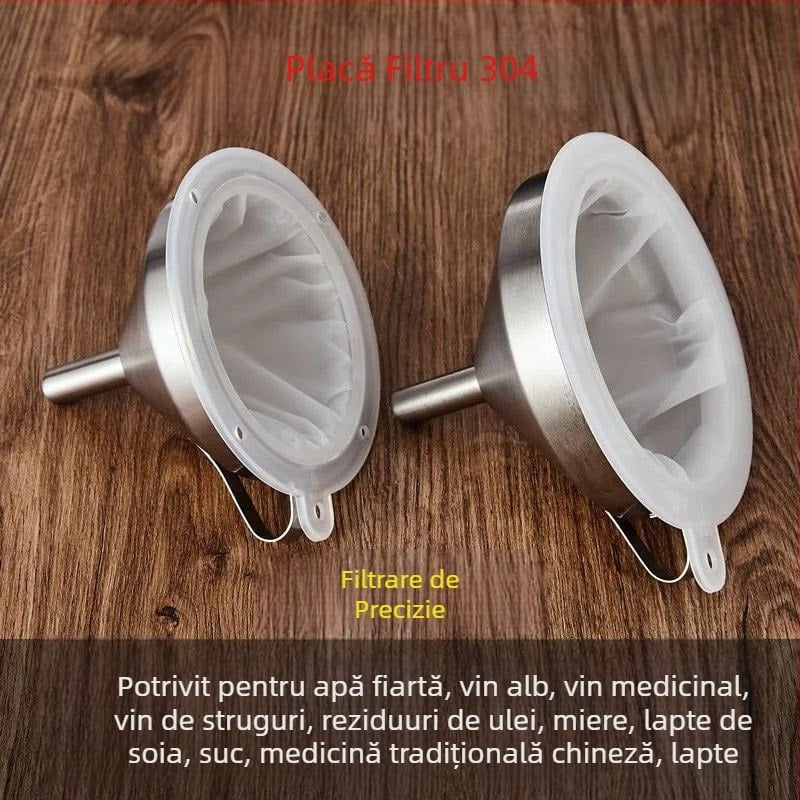 Filtru din oțel inoxidabil cu pâlnie ultra-fină pentru filtrare acasă a vinului și băuturilor spirtoase