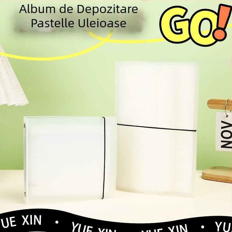 Album foto transparent pentru pasteluri ulei cu pagini detașabile și copertă personalizabilă