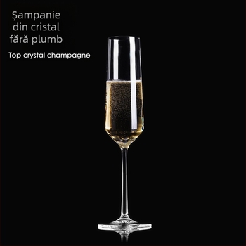 Pahar din cristal fără plumb pentru vin și șampanie, suflat, cu tulpină