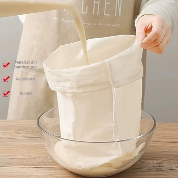 Sacoșă din bumbac pentru filtrarea laptelui de soia, plasă de filtrare, țesătură de filtrare pentru tofu, pungă de stoarcere a umpluturii, pungă de filtrare a vinului, pungă pentru semințe de gheață