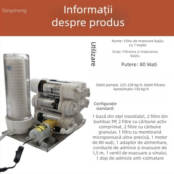 Filtru de alcool cu cărbune activ pentru maturare și eliminarea amărăciunii; filtru compact pentru băuturi spirtoase făcute acasă în cantități mici