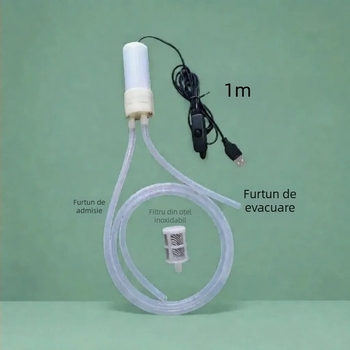 Pompă electrică pentru vin cu dozator automat și filtru pentru vin de orez