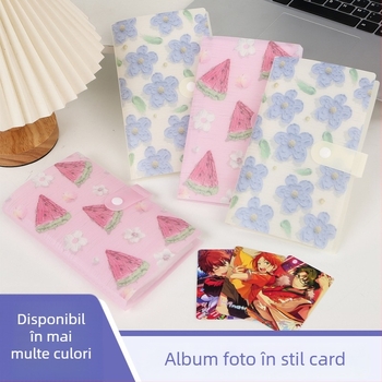Mani Color Album foto cu textură de pictură în ulei, album Polaroid de 3 inch, spațiu minimalist pentru carduri și cărți poștale
