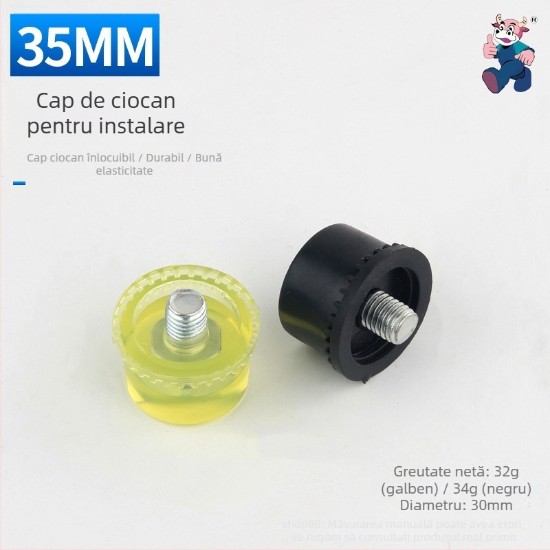 Ciocan de cauciuc cu mâner din țeavă de oțel, cap din oțel carbon înalt, mini pentru imprimări pe frunze