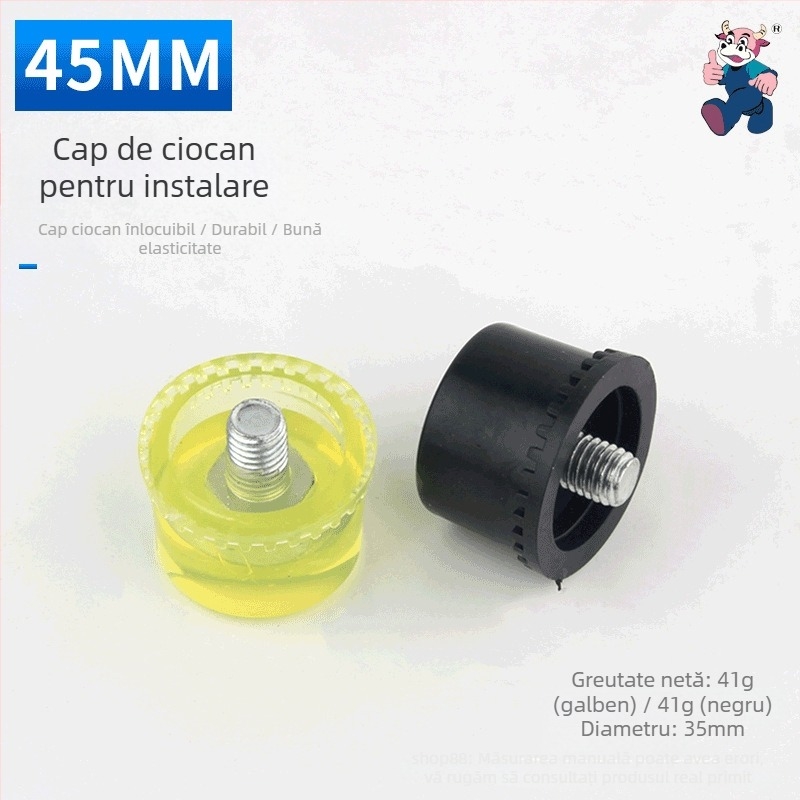 Ciocan de cauciuc cu mâner din țeavă de oțel, cap din oțel carbon înalt, mini pentru imprimări pe frunze