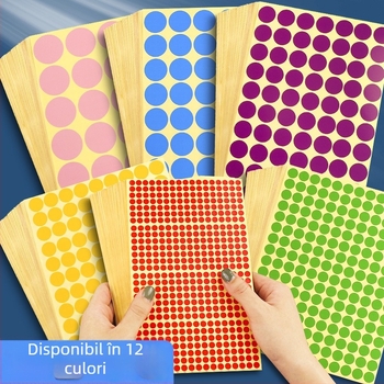 Etichete colorate, etichete de identificare autoadezive scrise de mână, marcaje lunare cu puncte, etichete circulare de sigilare, etichete autoadezive personalizabile