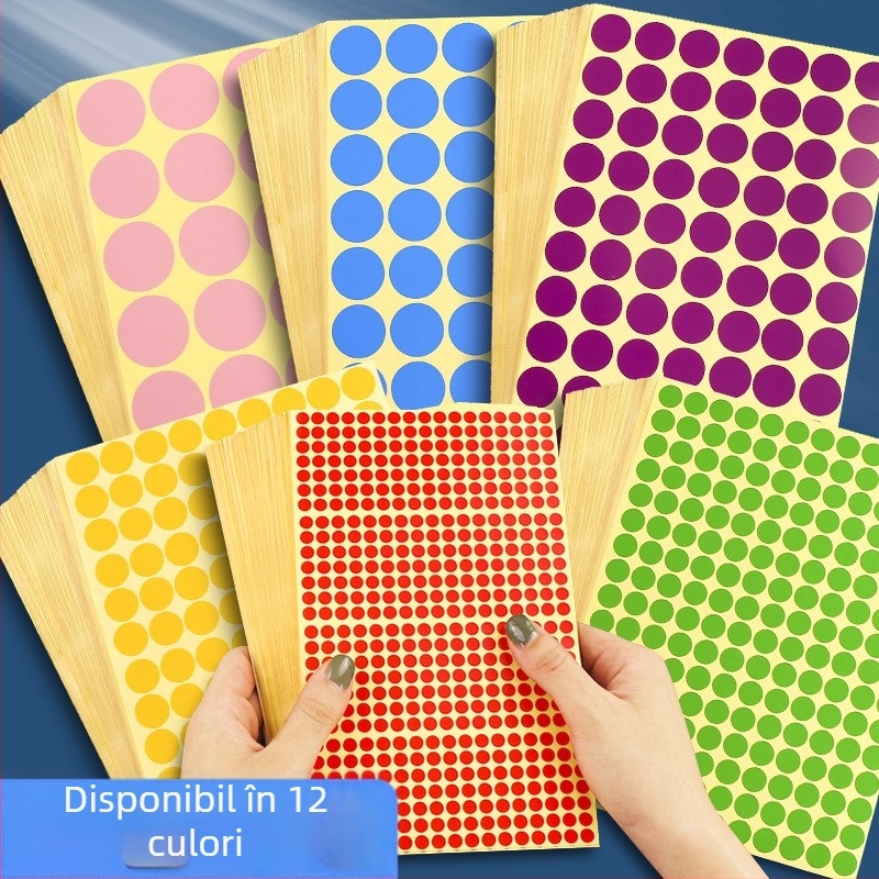 Etichete colorate, etichete de identificare autoadezive scrise de mână, marcaje lunare cu puncte, etichete circulare de sigilare, etichete autoadezive personalizabile
