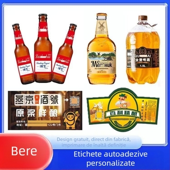 Etichete pentru sticle de bere, autocolante de sigilare, hârtie adezivă pentru etichete cu formă specială