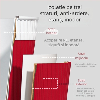 Yunlei ceașă de cafea din hârtie, de unică folosință – ceașcă groasă pentru ceai cu lapte, pentru take-away, cu capac, protecție la arsuri