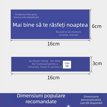 Etichetă decorativă autocolantă pentru băuturi cu cod QR, etichetă impermeabilă pentru bar