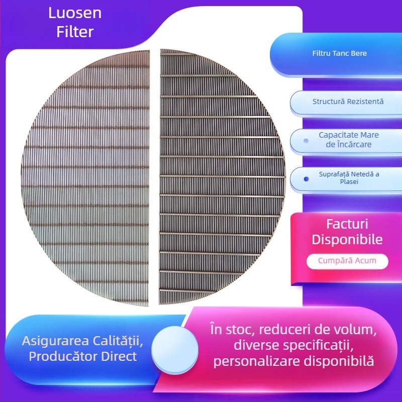 Placă de filtrare pentru bere cu benzi din oțel inoxidabil cu caneluri – Johnson plasă din oțel inoxidabil cu caneluri