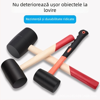 Ciocan de cauciuc pentru montaj plăci, cap moale, reglare și lovire, dimensiune mare