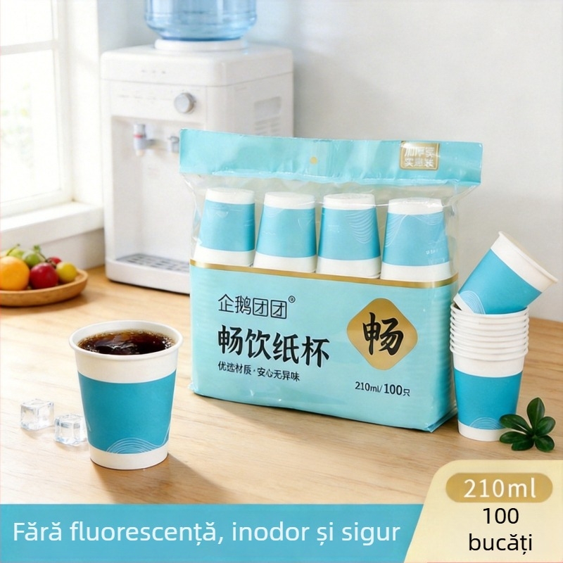 Cupe de hârtie de unică folosință pentru băuturi calde, capacitate 201–300 ml, 100 buc