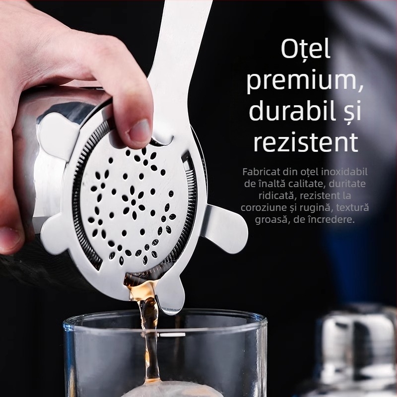 Strecurător din oțel inoxidabil pentru gheață, cocktailuri, destinat barurilor