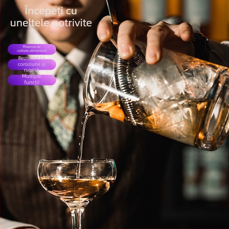 Filtru de gheață din oțel inoxidabil 304 pentru bar, cocktailuri și strecurător pentru shaker