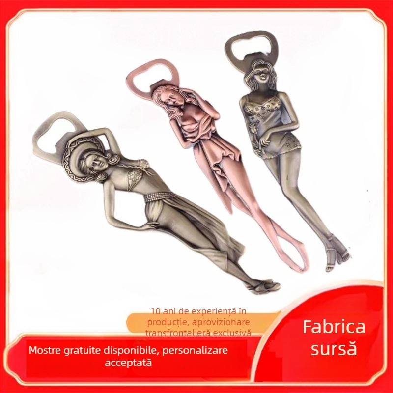 Wow Frumusețe Retro Deschizător de Sticle, Personalizat Creativ din oțel Deschizător de Bere, Deschizător Decorativ pentru Sticle, Deschizător Sexy pentru Capace