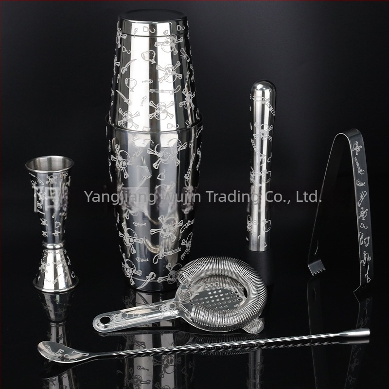 Set Boston shaker din oțel inoxidabil cu logo gravat – instrumente profesionale pentru cocktailuri