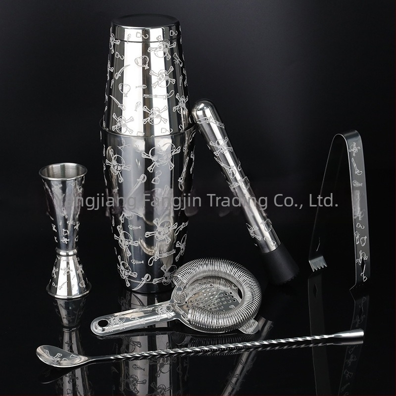 Set Boston shaker din oțel inoxidabil cu logo gravat – instrumente profesionale pentru cocktailuri