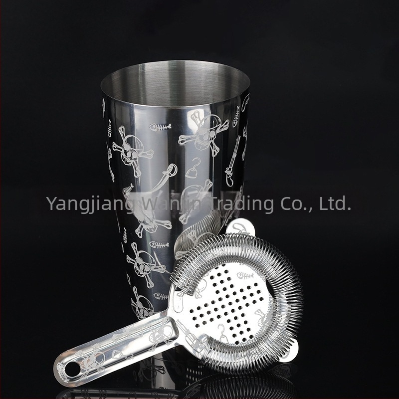 Set Boston shaker din oțel inoxidabil cu logo gravat – instrumente profesionale pentru cocktailuri