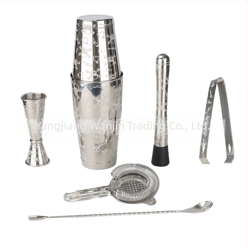 Set Boston shaker din oțel inoxidabil cu logo gravat – instrumente profesionale pentru cocktailuri