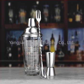 Shaker de cocktail din oțel inoxidabil și sticlă pentru ceai cu lapte, instrument de bar pentru casă