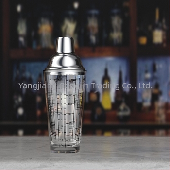 Shaker de cocktail din oțel inoxidabil și sticlă pentru ceai cu lapte, instrument de bar pentru casă