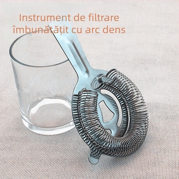 Unealtă din oțel inoxidabil pentru filtrarea și separarea gheții în cocktailuri