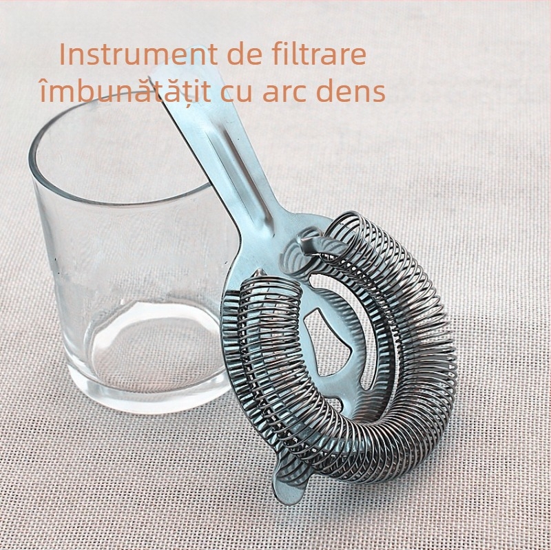 Unealtă din oțel inoxidabil pentru filtrarea și separarea gheții în cocktailuri