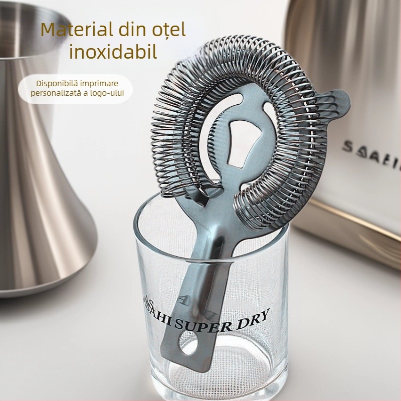 Unealtă din oțel inoxidabil pentru filtrarea și separarea gheții în cocktailuri