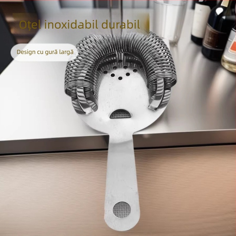 Filtru pentru gheață de cocktail din oțel inoxidabil