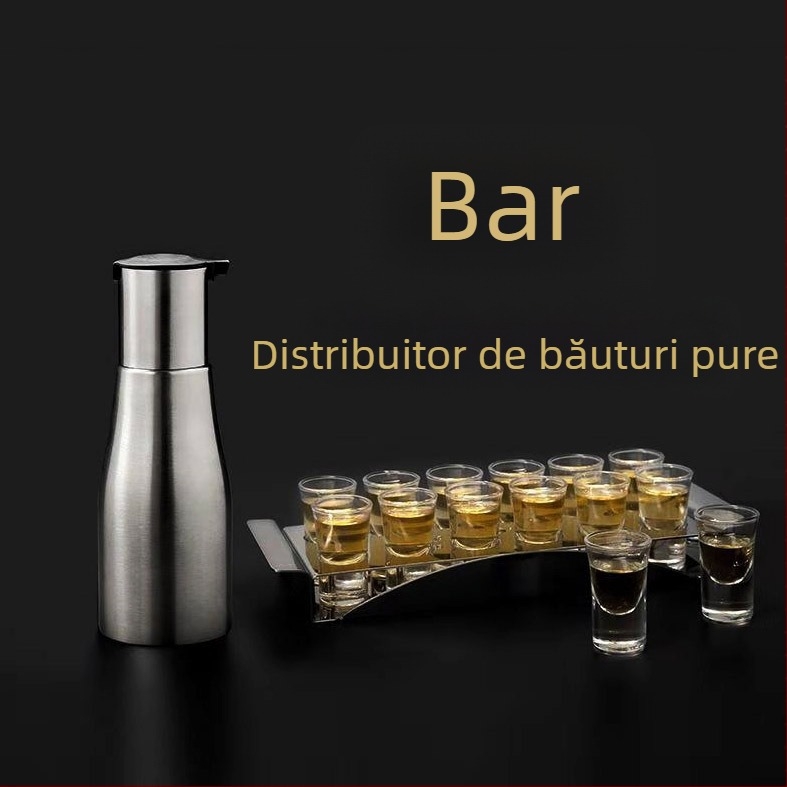 Dekanter de vin și shaker de cocktail din oțel inoxidabil 304, capacitate 301-400 ml, pentru bar