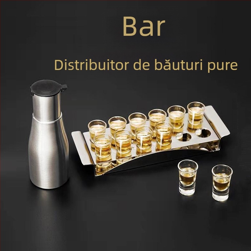 Dekanter de vin și shaker de cocktail din oțel inoxidabil 304, capacitate 301-400 ml, pentru bar