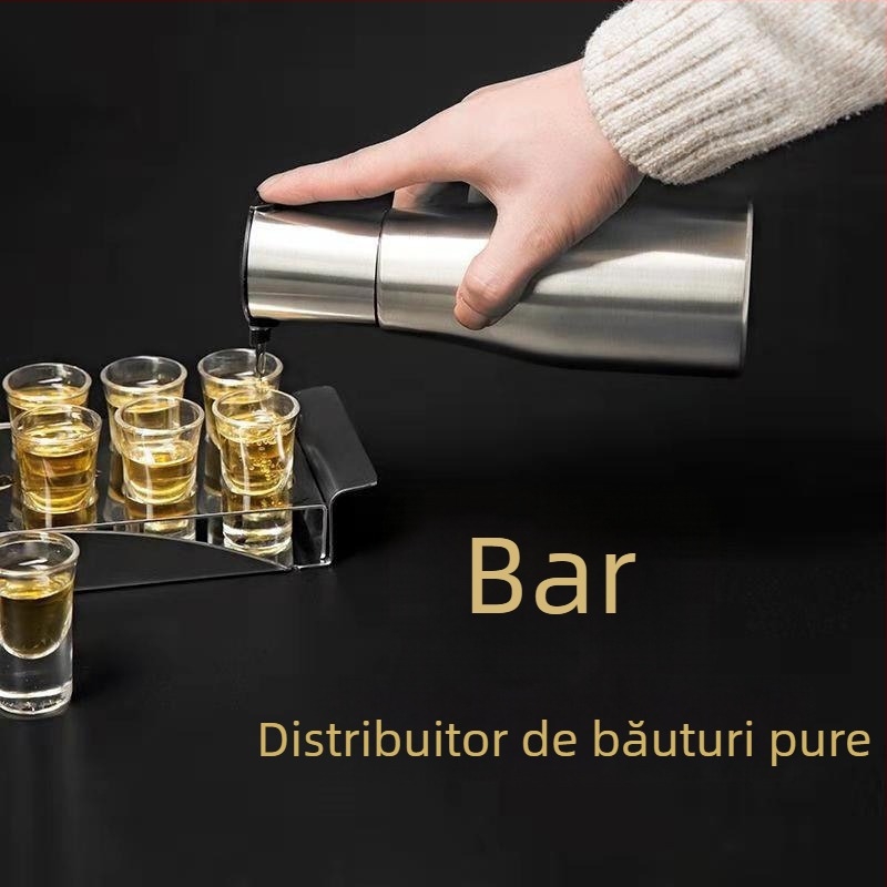 Dekanter de vin și shaker de cocktail din oțel inoxidabil 304, capacitate 301-400 ml, pentru bar
