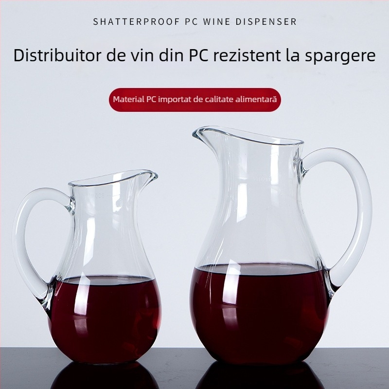 Decantor de vin cu separator de băuturi, din plastic acrilic PC, pentru hoteluri și restaurante, capacitate mare, pentru uz casnic