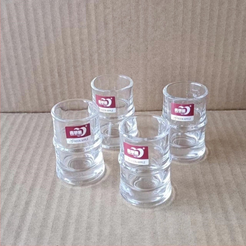 Green Apple set de pahare din sticlă pentru hoteluri, acasă și cluburi – pahar de vin alb, pahar pentru spirite, pahar de shot, pahar de cocktail, pahar mic de vin
