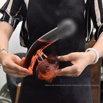 Decantor de whiskey din sticlă transparent, decor de masă — livrat direct de la producător