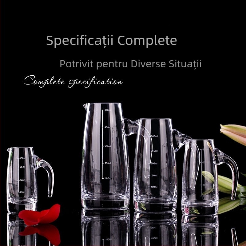 Dispenser de vin Baer din cristal, fabricat manual cu scară de măsurare