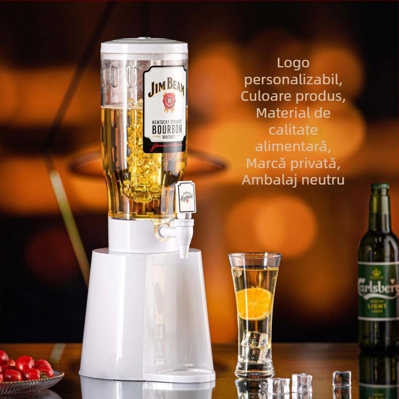 Dispenser de băuturi cu robinet, 2L, pentru vin ice wine și bere la halbă, capacitate mare, uz casnic