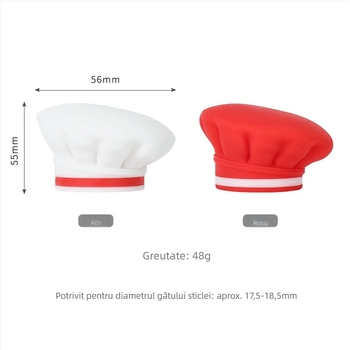 Luxing dop de vin din silicon cu design de pălărie de bucătar – sigilare vacuum, etanșare anti-scurgeri pentru șampanie și vin