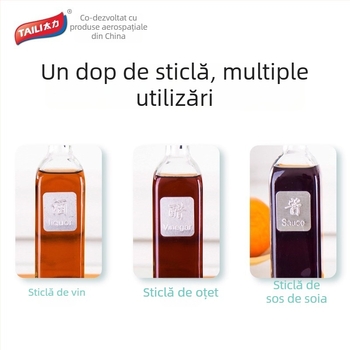 Stopper de bucătărie etanș pentru vin roșu, dop creativ pentru sticla de vin, turnător pentru oțet și sos de soia