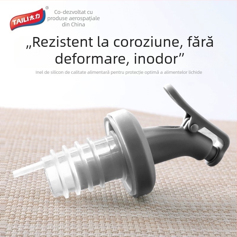 Stopper de bucătărie etanș pentru vin roșu, dop creativ pentru sticla de vin, turnător pentru oțet și sos de soia